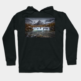 Fairy Pools Skye Waterfall with Mountains Hoodie